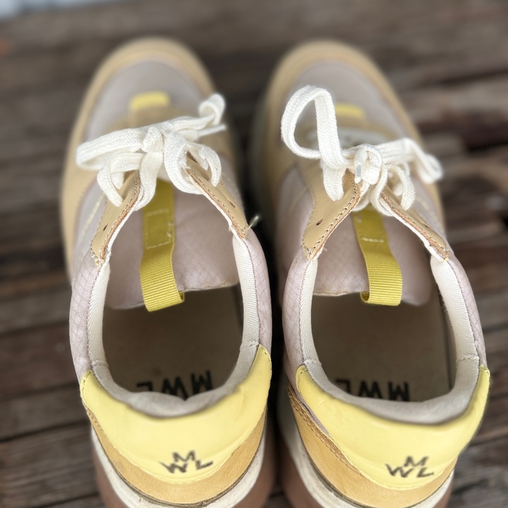 Madewell kickoff trainer Cream and Yellow‎ Women's Sneakers size 8.5 - Picture 5 of 8